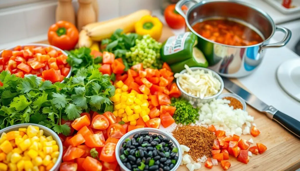 Taco Soup Ingredients Preparation
