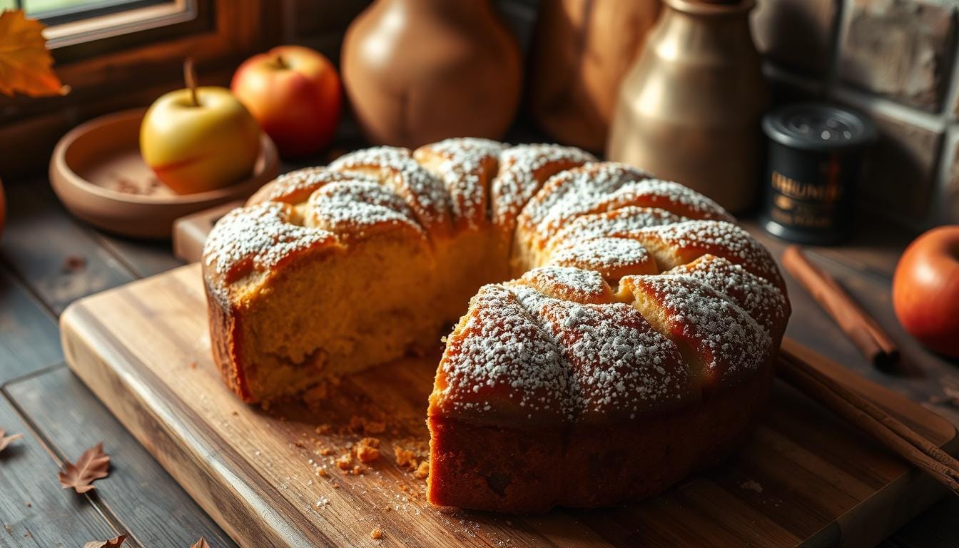 What is the story of the apple cake?