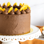 Prolific Oven Chocolate Orange Almond Cake with fresh orange zest.